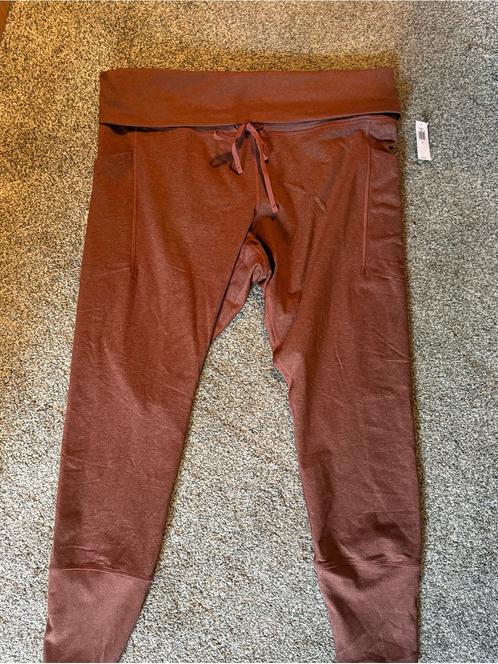 Women’s Old Navy Rust Brown Drawstring Joggers, Brand New, 2x